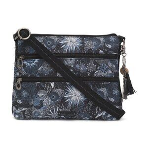 SAKROOTS Printed Multi-pocket Crossbody In Midnight Sea - NWT